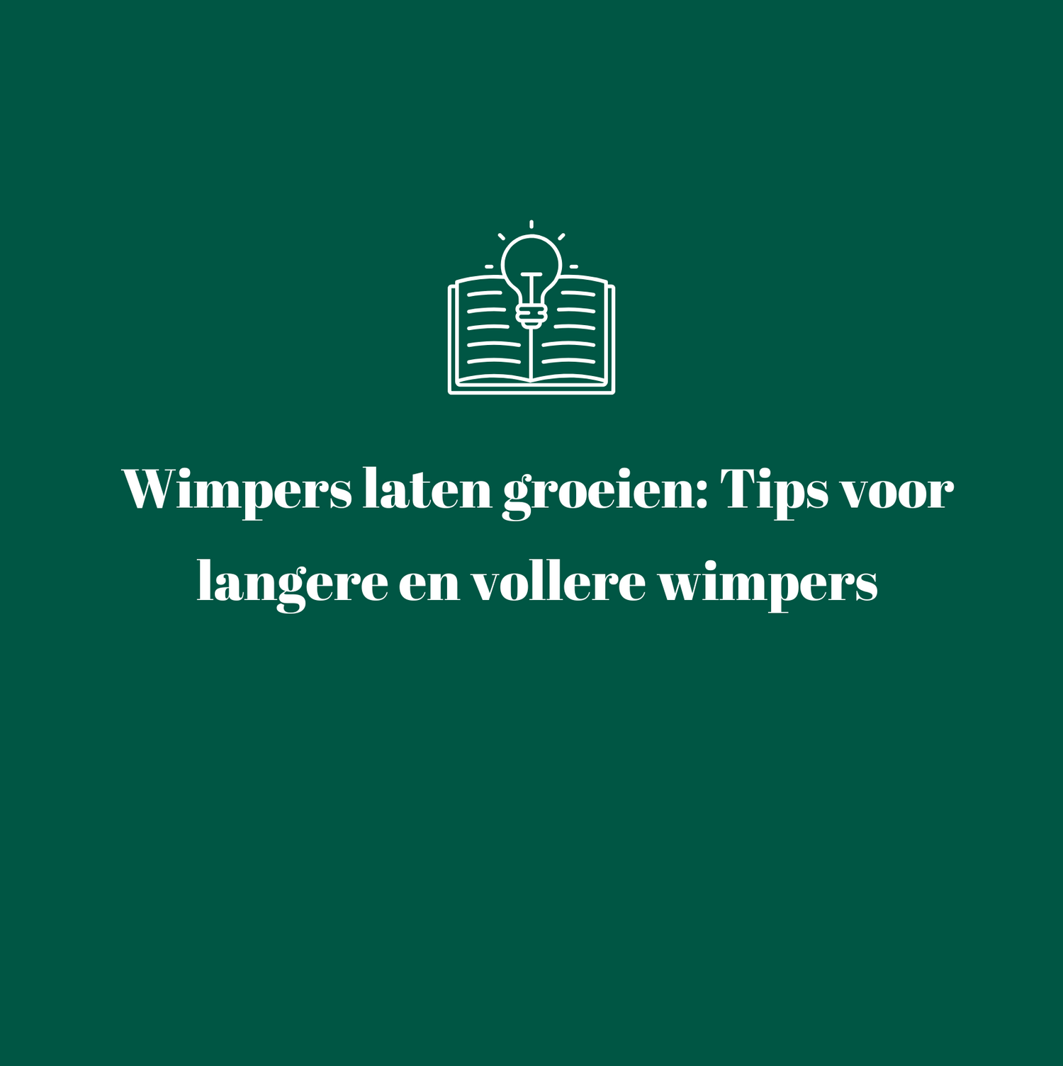 wimpers laten groeien : Titel afbeelding