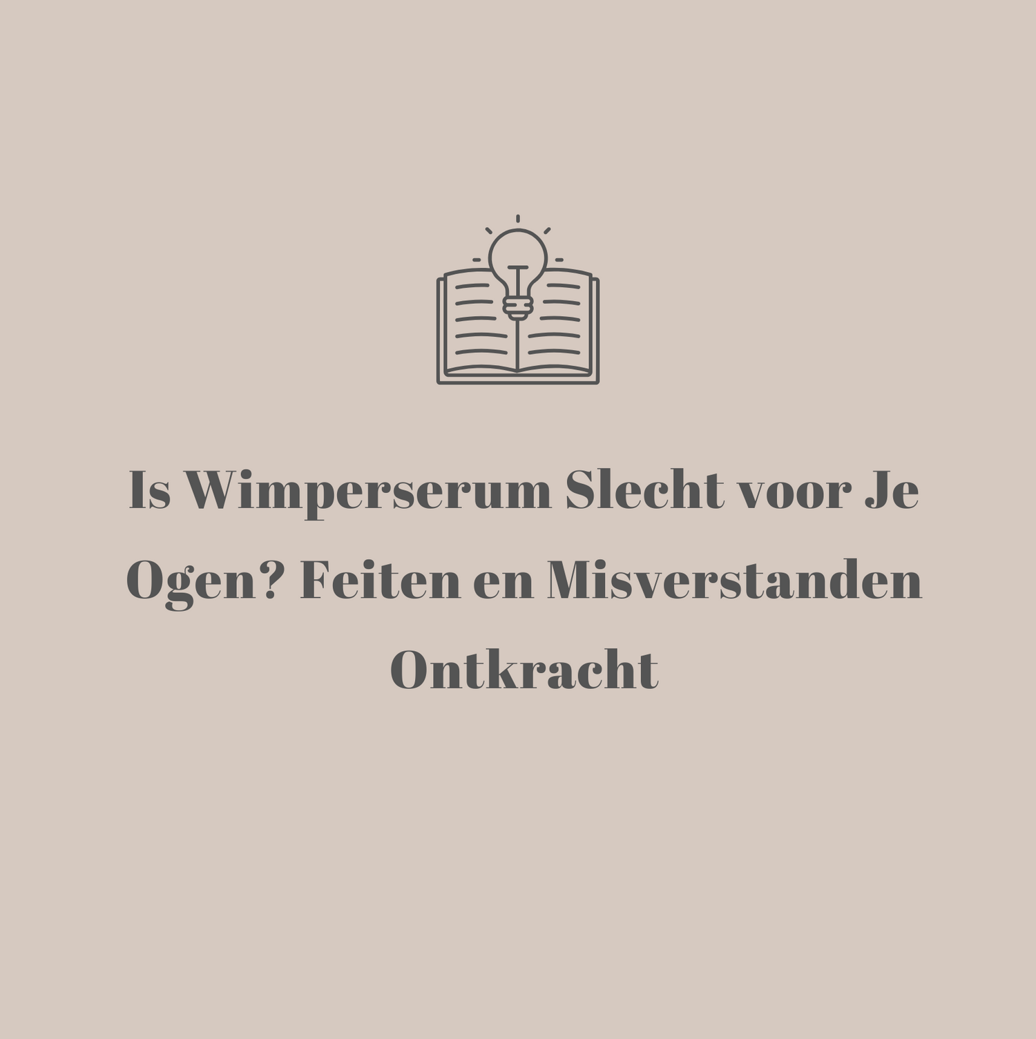  Wimperserum slecht voor je ogen
